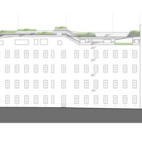 Roof Landscape, Schnitt, Dachaufbau, Wohnbau, Plan